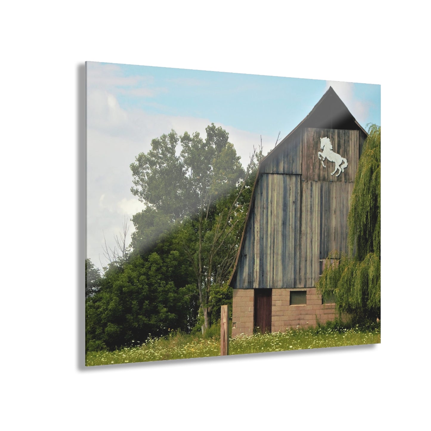 U R There Photography Hassler Lake Horse Barn Rustic Farmhouse Acrylic Wall Print