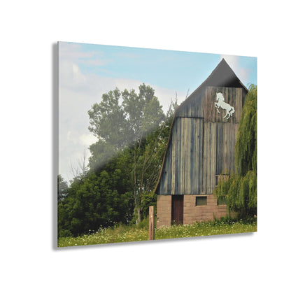U R There Photography Hassler Lake Horse Barn Rustic Farmhouse Acrylic Wall Print