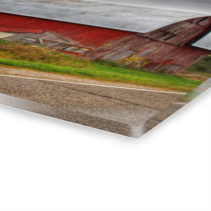 U R There Photography Valentine Road Red Saltbox Rustic Farmhouse Acrylic Wall Print