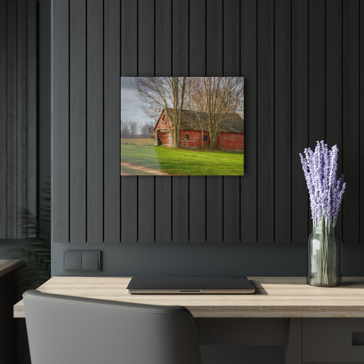 U R There Photography Centerline Shack Rustic Farmhouse Acrylic Wall Print