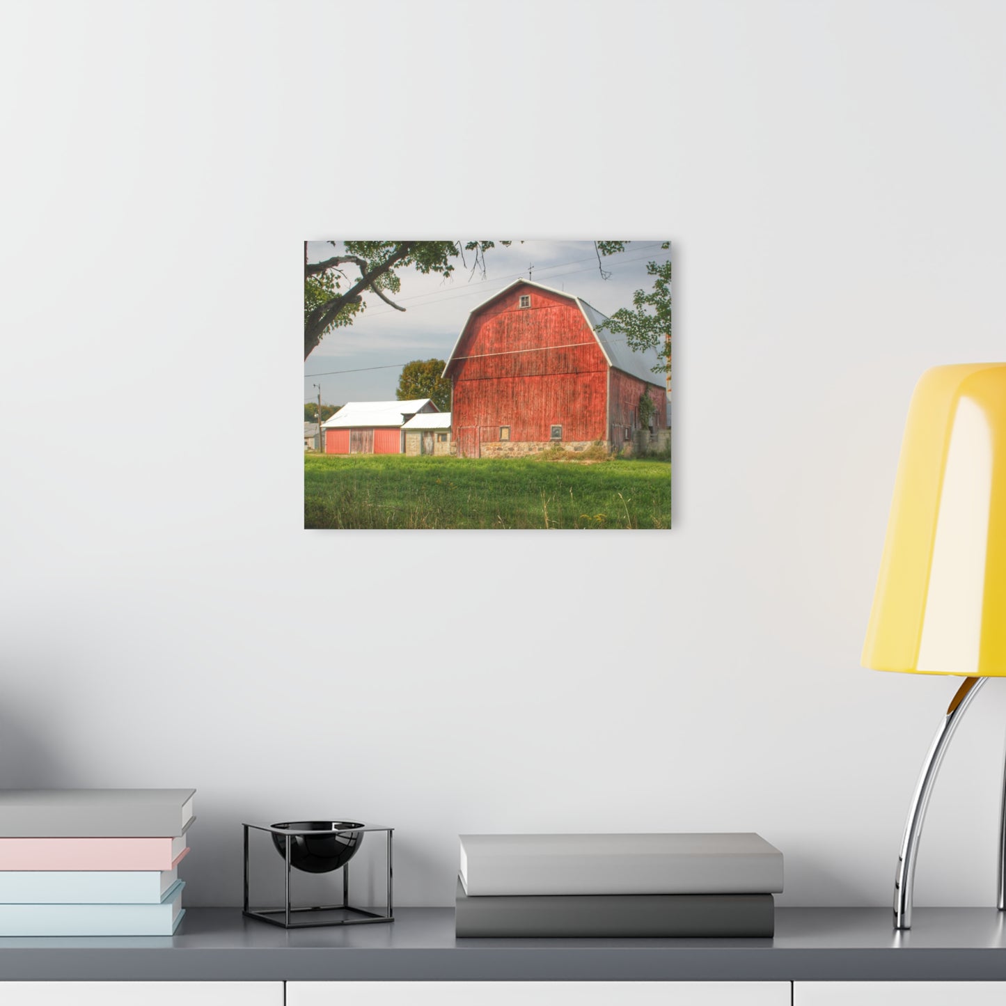 Barn Boutique Modern Farmhouse Acrylic Wall Print| Crawford Road Red II