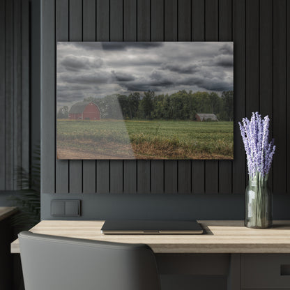 U R There Photography Weyer Road Red and Quonset Rustic Farmhouse Acrylic Wall Print
