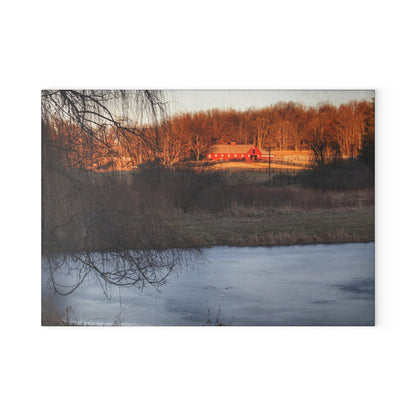 U R There Photography Hidden in Leonard Rustic Farmhouse Tempered-Glass Cutting Board