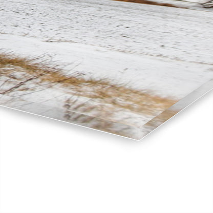 U R There Photography Frenchline Road Grey in Winter Rustic Farmhouse Acrylic Wall Print