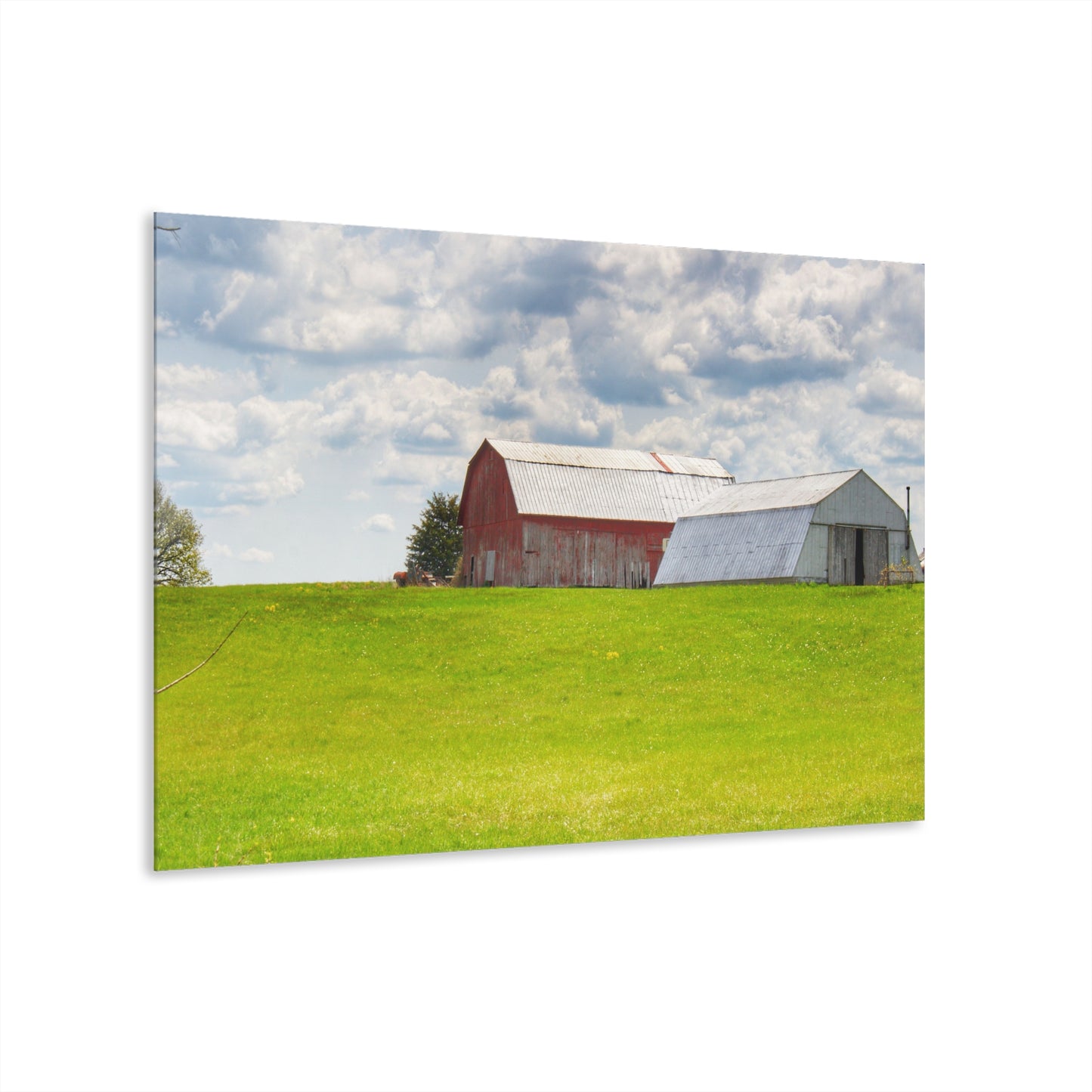 U R There Photography Henderson Hilltop Red Rustic Farmhouse Acrylic Wall Print