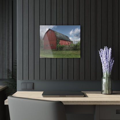 U R There Photography Hegal Road Old Red I Rustic Farmhouse Acrylic Wall Print