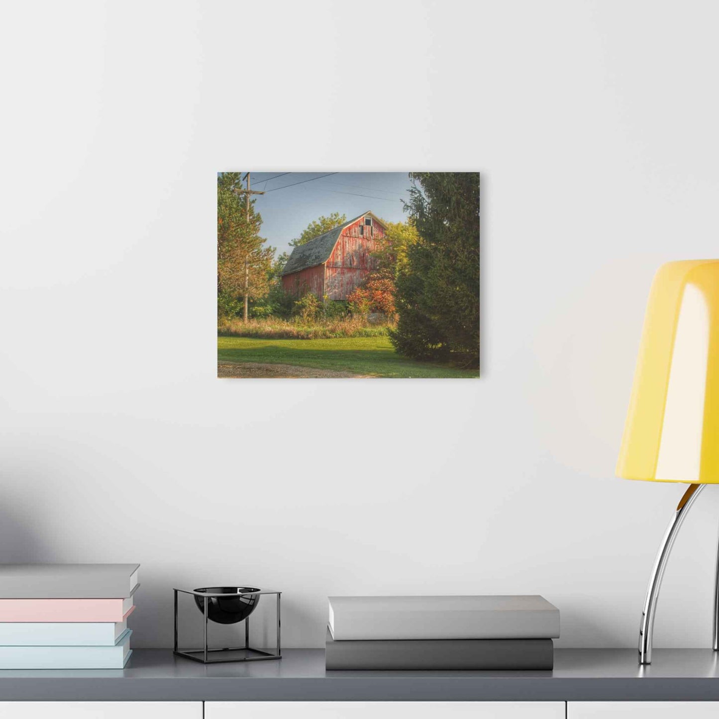 U R There Photography Belle River Red I Rustic Farmhouse Acrylic Wall Print