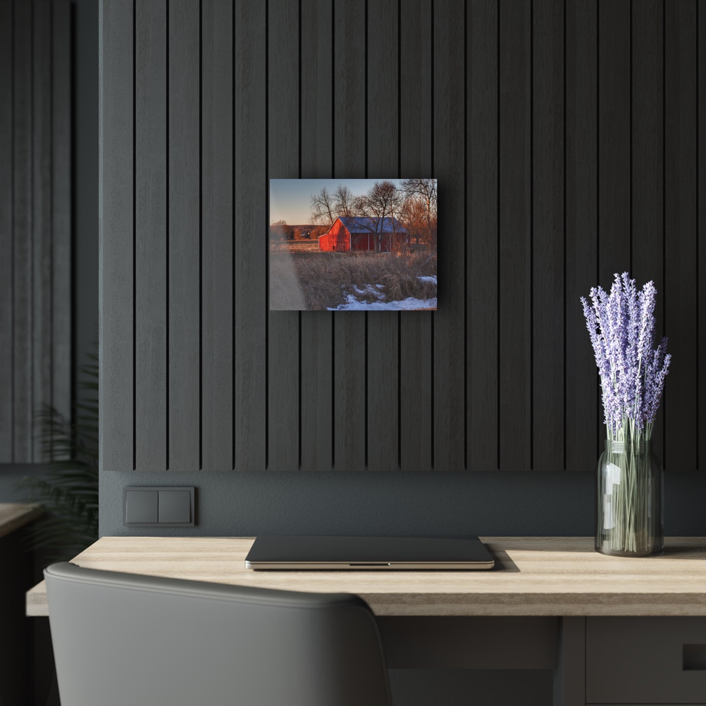 U R There Photography Early Spring on Mount Morris Road Rustic Farmhouse Acrylic Wall Print