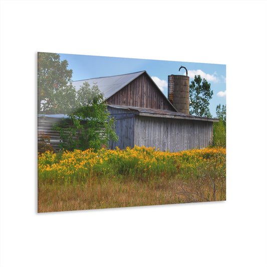 U R There Photography Church Road Grey II Rustic Farmhouse Acrylic Wall Print