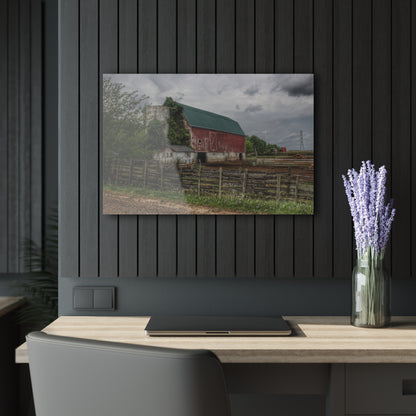 U R There Photography West Hunters Creek Road Red I Rustic Farmhouse Acrylic Wall Print
