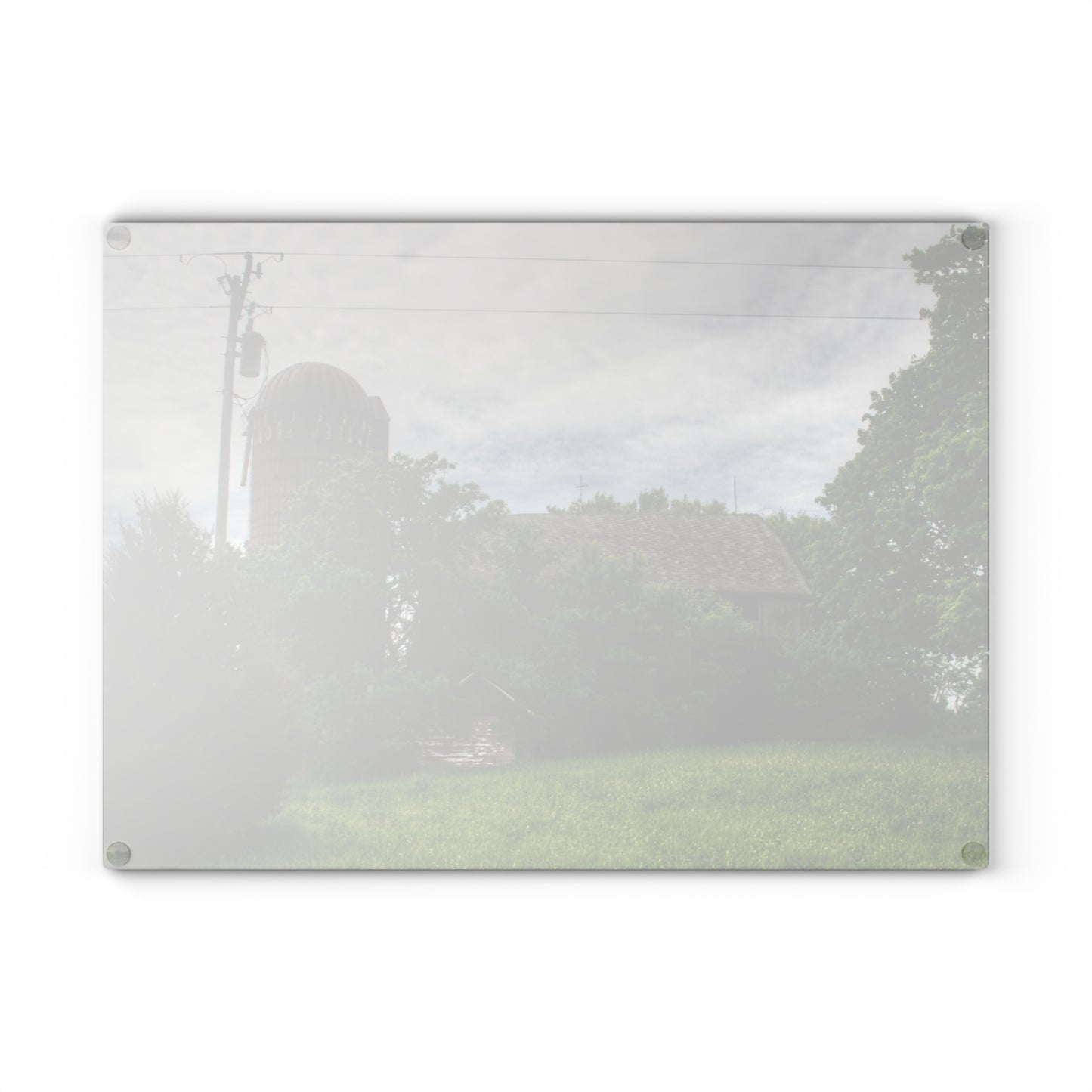 U R There Photography Higgins Road Greys Beyond the Greens Rustic Farmhouse Tempered-Glass Cutting Board