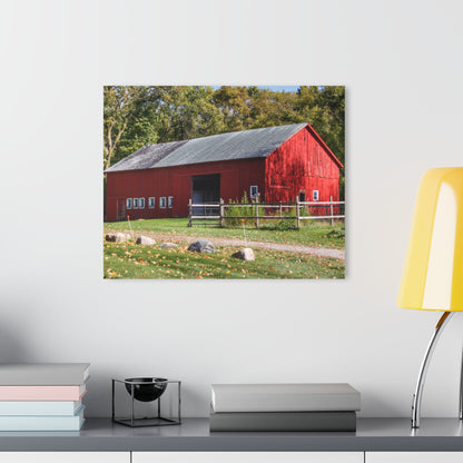 U R There Photography Hough Road Red II Rustic Farmhouse Acrylic Wall Print