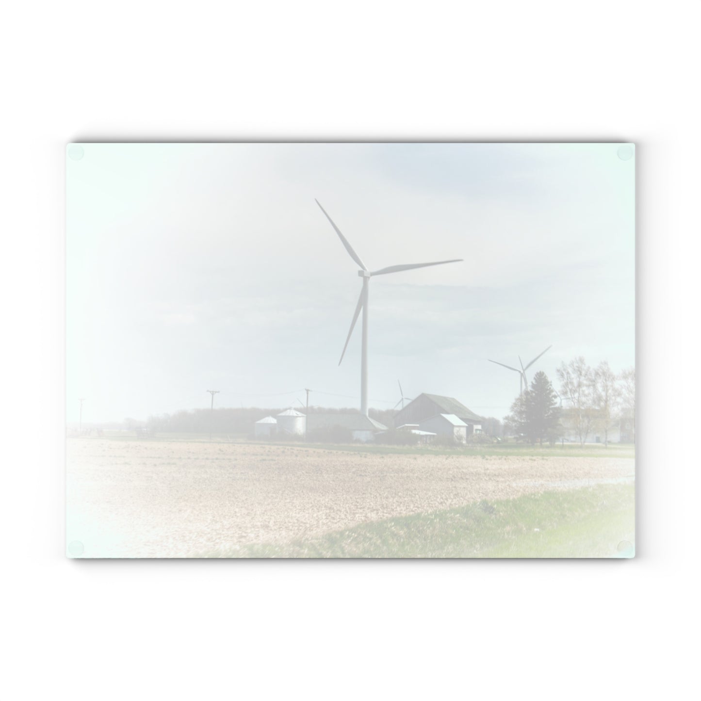 U R There Photography Dickerson Grey Rustic Farmhouse Tempered-Glass Cutting Board