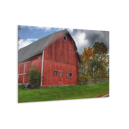 U R There Photography Hegal Road Old Red II Rustic Farmhouse Acrylic Wall Print