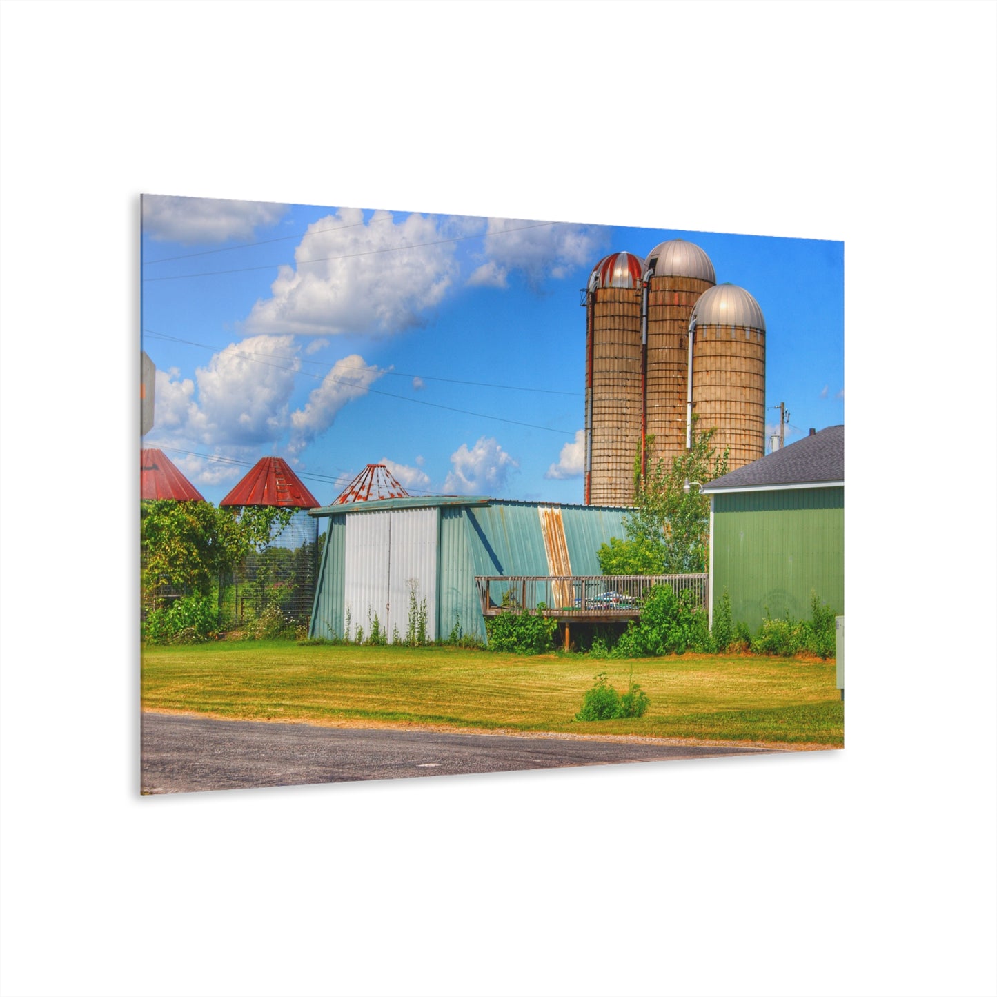 U R There Photography Morrish Road Silos I Rustic Farmhouse Acrylic Wall Print