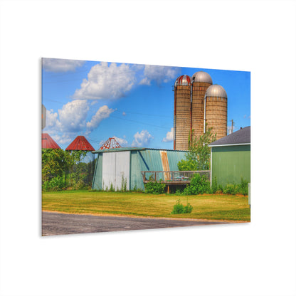U R There Photography Morrish Road Silos I Rustic Farmhouse Acrylic Wall Print