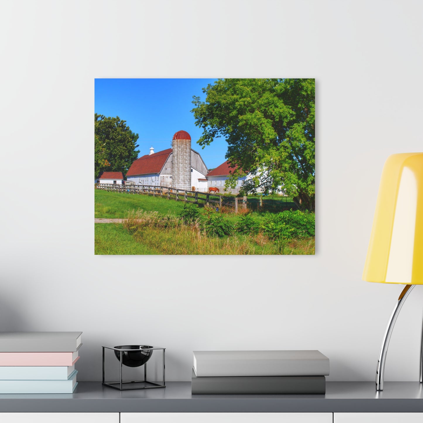 U R There Photography Vienna Roadside White Rustic Farmhouse Acrylic Wall Print