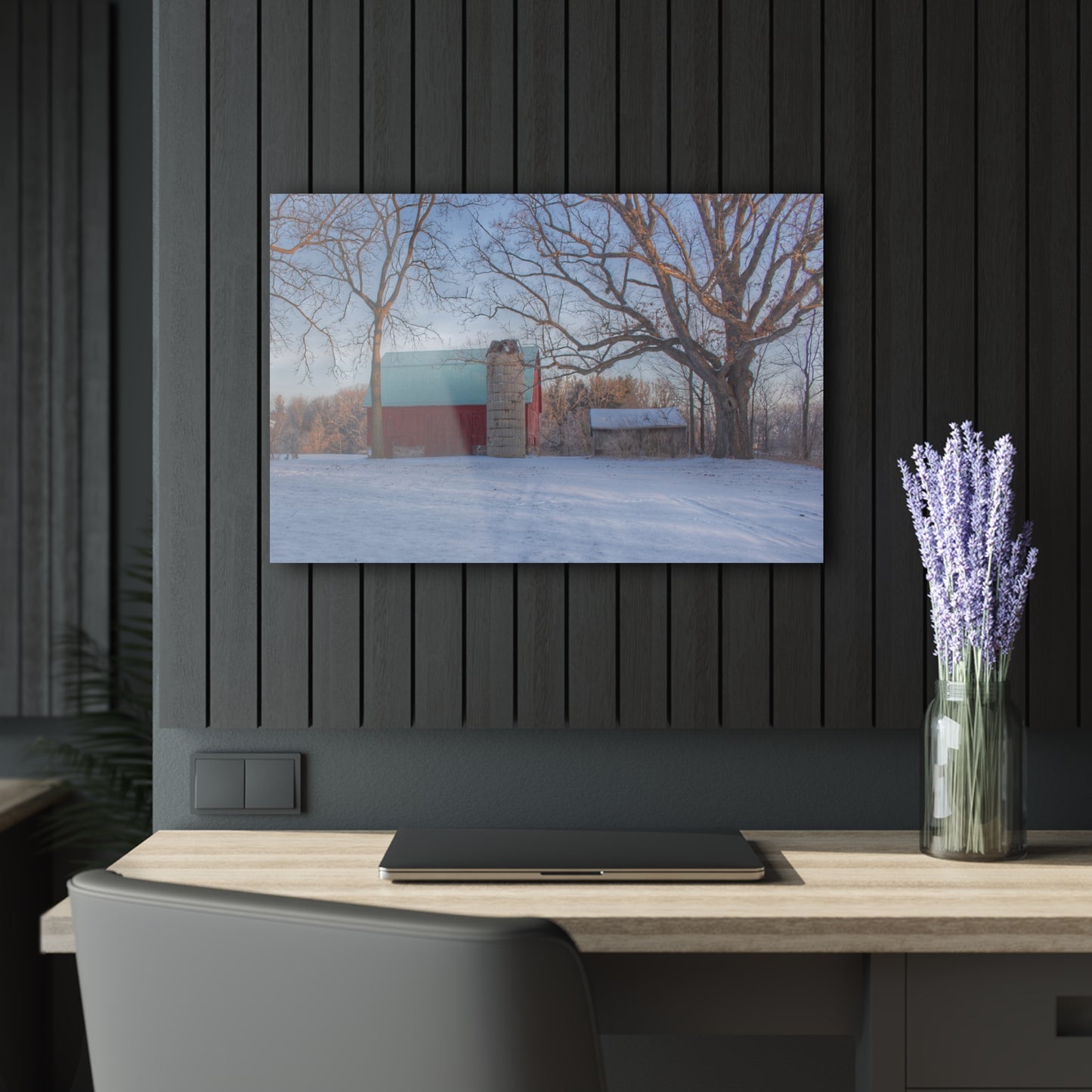 U R There Photography Webster Road Red I Rustic Farmhouse Acrylic Wall Print