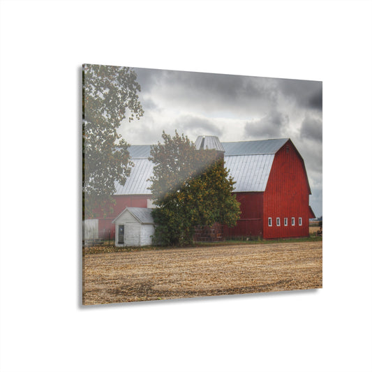 U R There Photography Wadsworth Road Red Rustic Farmhouse Acrylic Wall Print