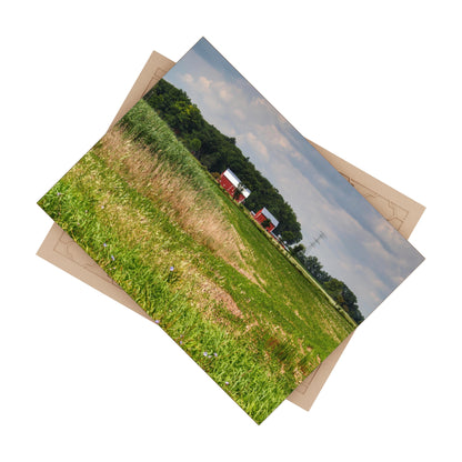 U R There Photography Across the Field in Elba II Rustic Farmhouse Decorative Ceramic Tile