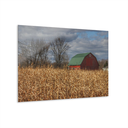 U R There Photography North Force Road Hidden Red Rustic Farmhouse Acrylic Wall Print