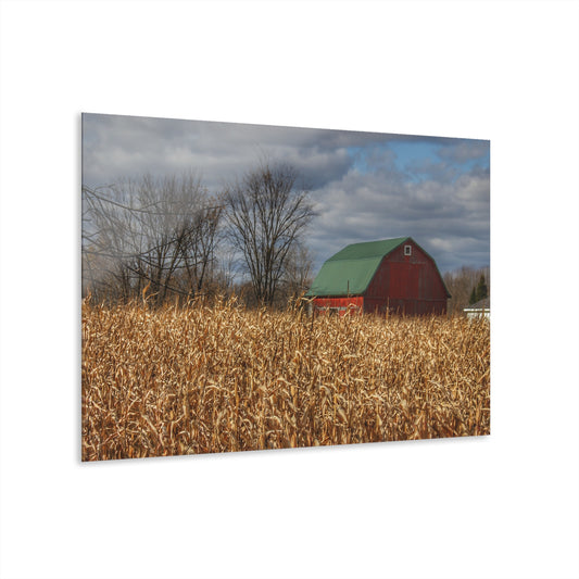 U R There Photography North Force Road Hidden Red Rustic Farmhouse Acrylic Wall Print
