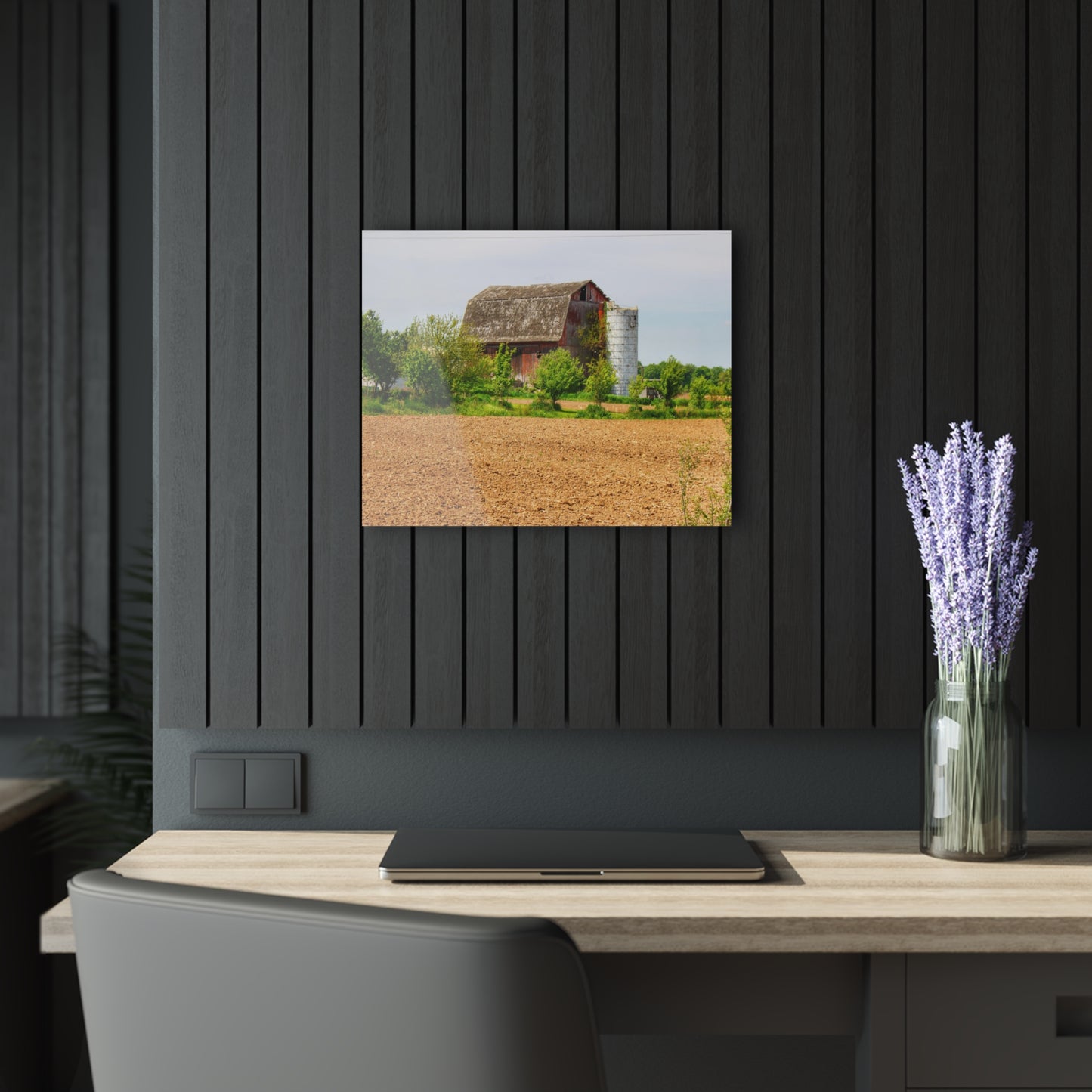 U R There Photography Colwood Road Old Red Rustic Farmhouse Acrylic Wall Print