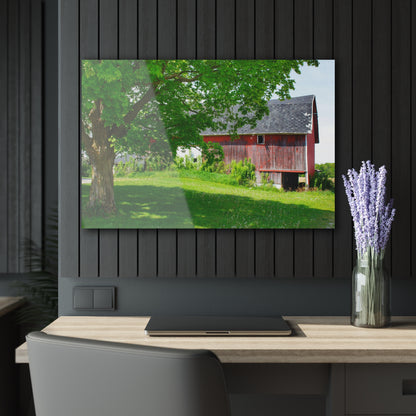 U R There Photography Colwood Road Red Rustic Farmhouse Acrylic Wall Print