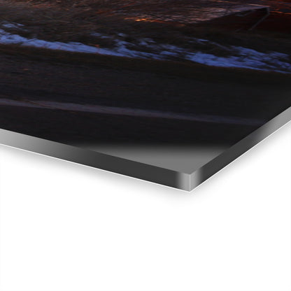 U R There Photography Mount Morris Road Reds and Silo in Winter Rustic Farmhouse Acrylic Wall Print