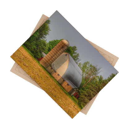 U R There Photography Carpenter Road White II Rustic Farmhouse Decorative Ceramic Tile