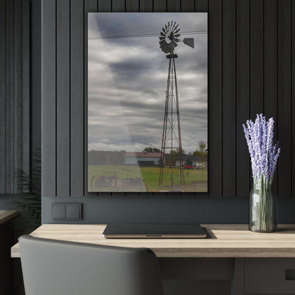 U R There Photography Valentine Road Windmill Rustic Farmhouse Acrylic Wall Print