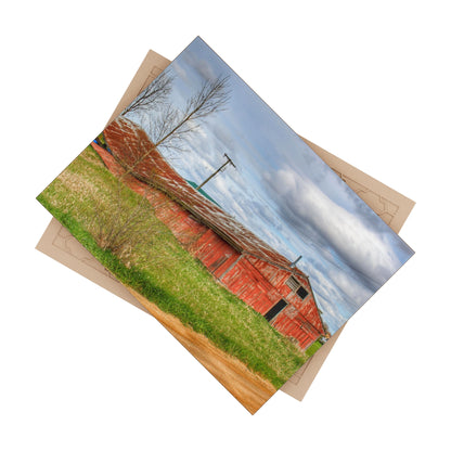 U R There Photography Centerline Road Sinking Shack Rustic Farmhouse Decorative Ceramic Tile