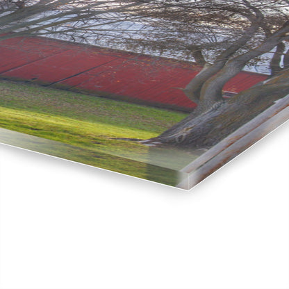 U R There Photography Vienna Road Hidden Red Rustic Farmhouse Acrylic Wall Print