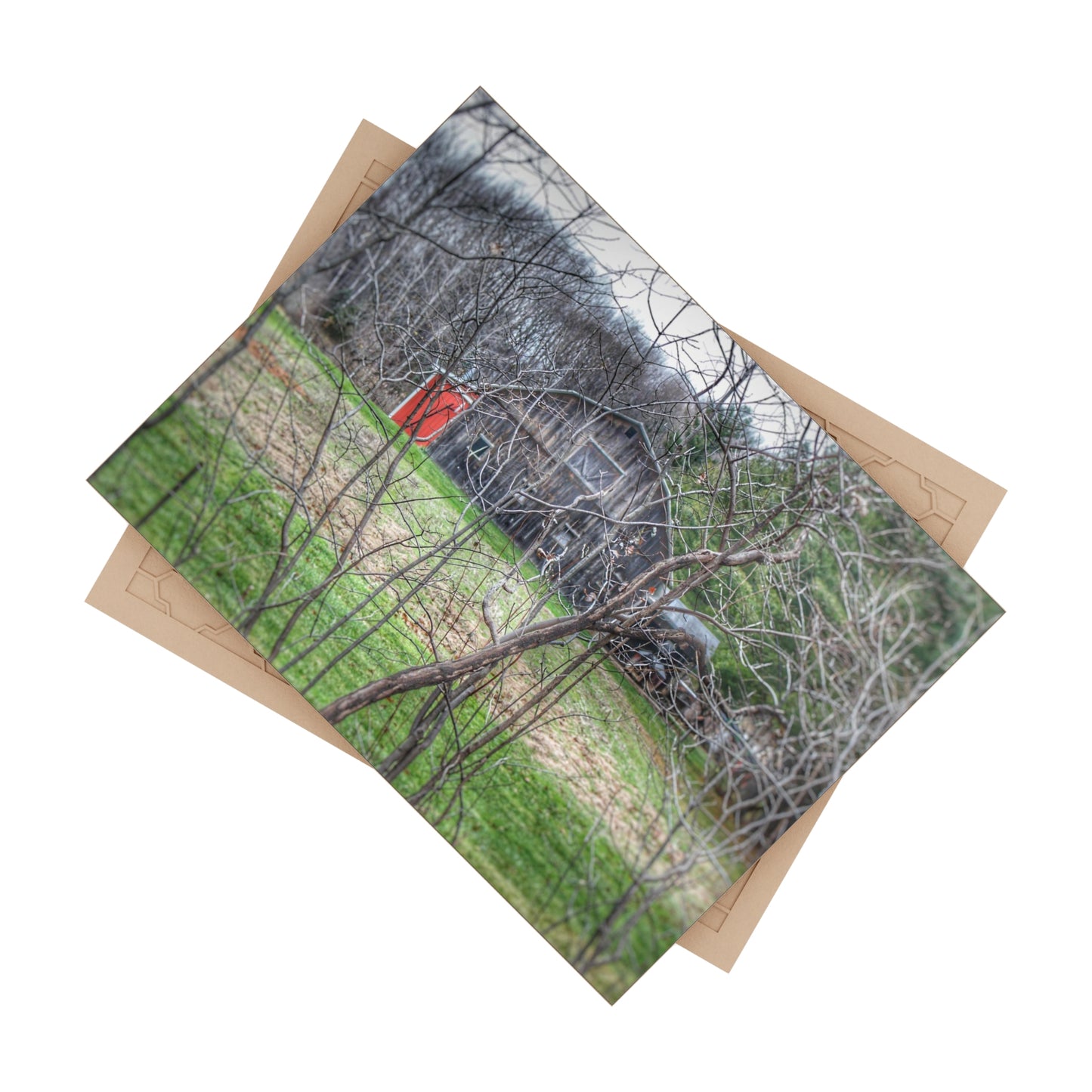 U R There Photography Hidden Capac Grey Rustic Farmhouse Decorative Ceramic Tile