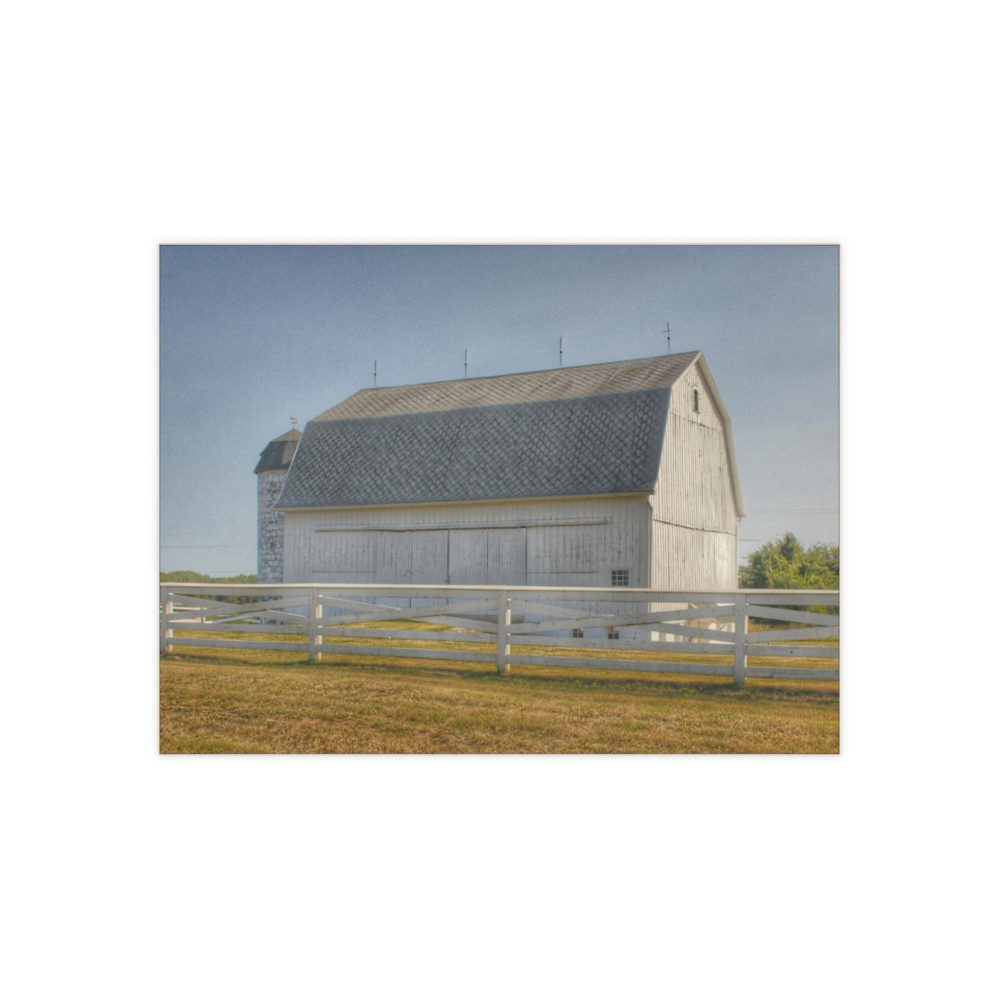 U R There Photography Belsay Road White Rustic Farmhouse Decorative Ceramic Tile