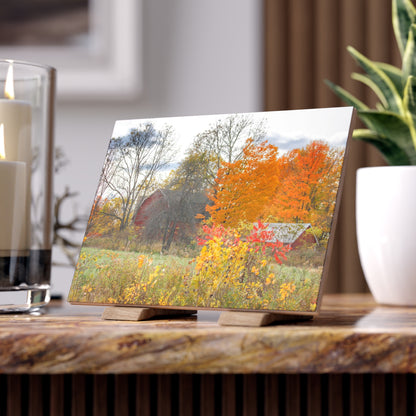 U R There Photography Bowers Hidden Red Rustic Farmhouse Decorative Ceramic Tile