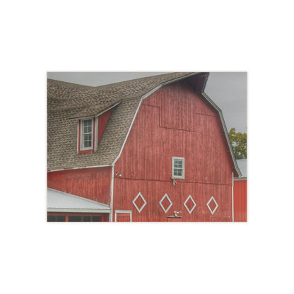 U R There Photography Brauer Road Red Rustic Farmhouse Decorative Ceramic Tile