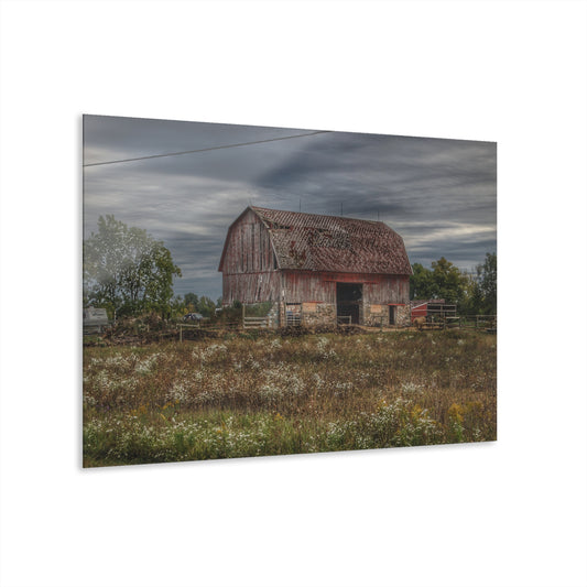 U R There Photography Old Marathon Red Rustic Farmhouse Acrylic Wall Print