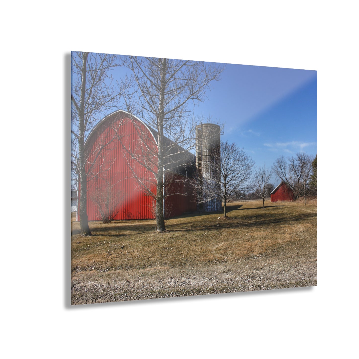 U R There Photography Romeo Plank Road Reds I Rustic Farmhouse Acrylic Wall Print