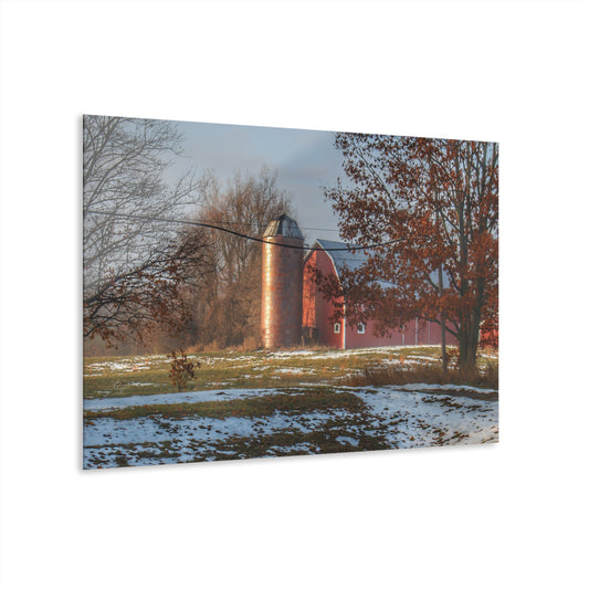 U R There Photography Vienna Road Red Rustic Farmhouse Acrylic Wall Print