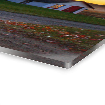 U R There Photography Haines Road Red at Sunrise Rustic Farmhouse Acrylic Wall Print