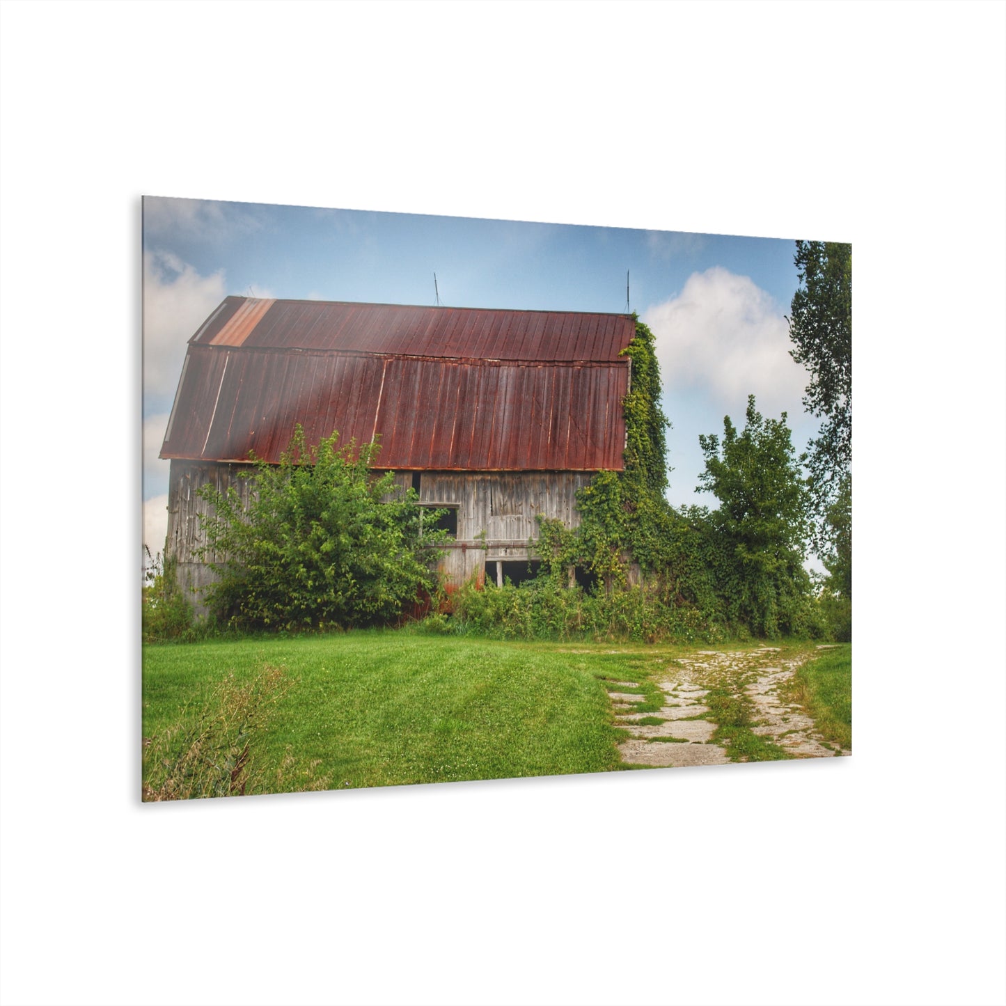 U R There Photography Grey Road Rusted I Rustic Farmhouse Acrylic Wall Print