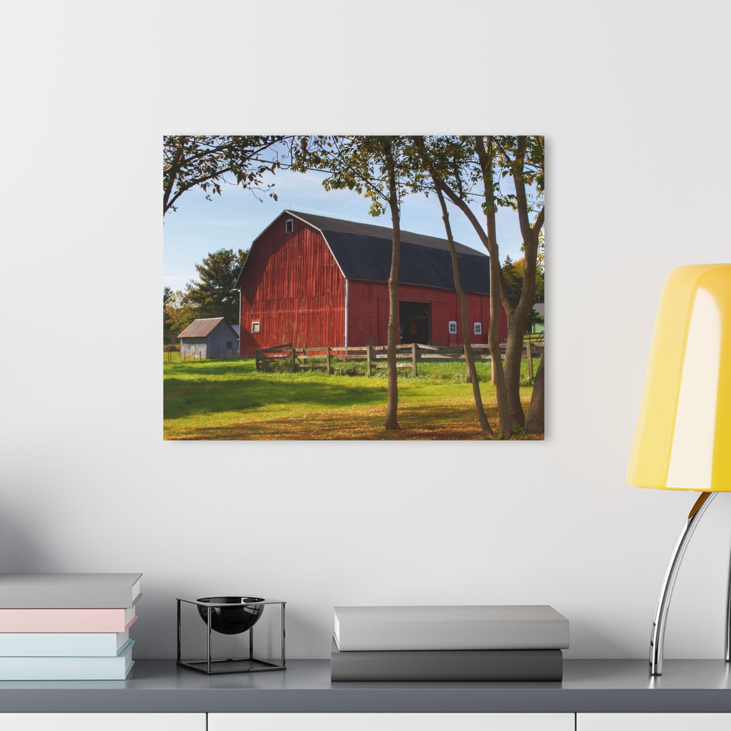 Barn Boutique Modern Farmhouse Acrylic Wall Print| Hough Road Red