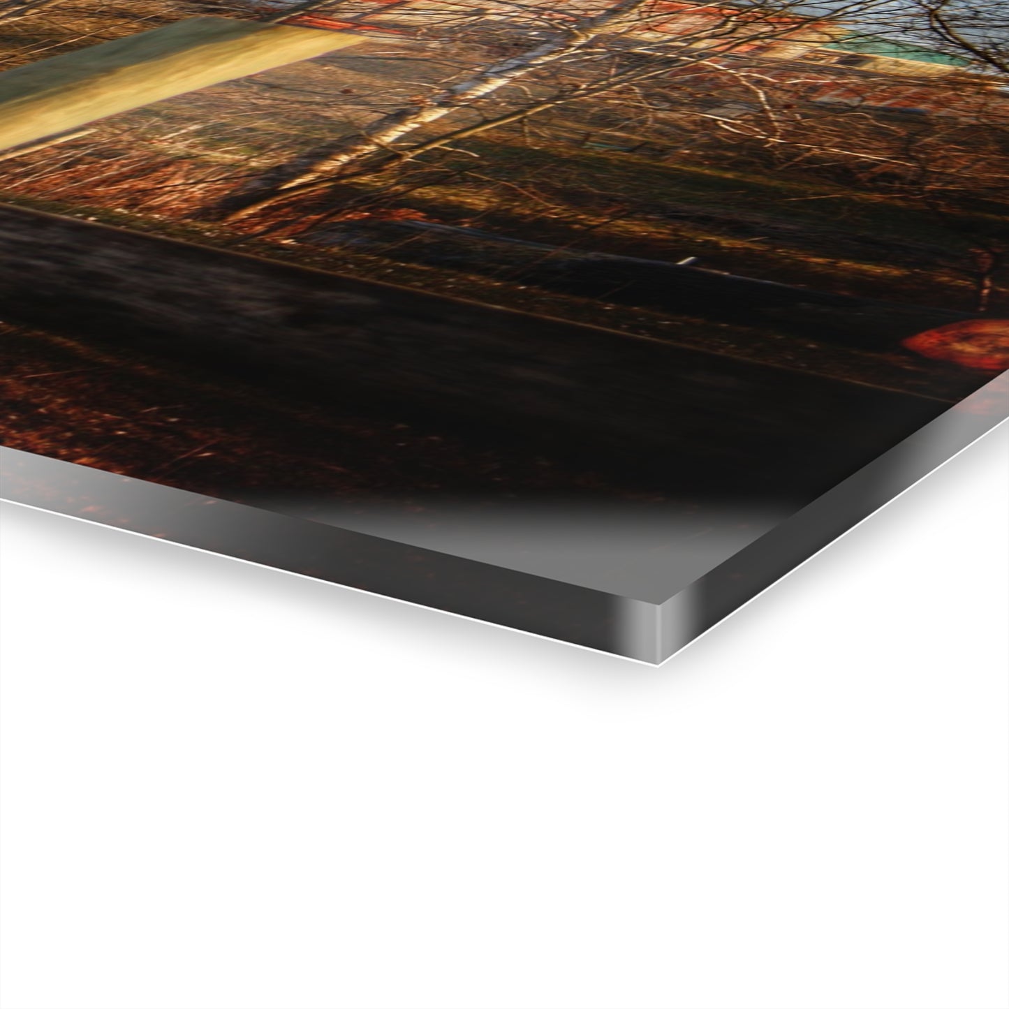 U R There Photography Marathon Road Hillside Red II Rustic Farmhouse Acrylic Wall Print