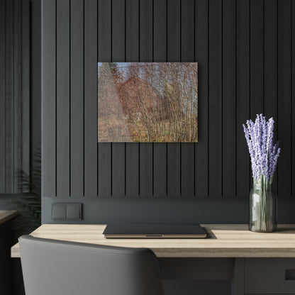 U R There Photography Otter Lake Hidden Red Rustic Farmhouse Acrylic Wall Print