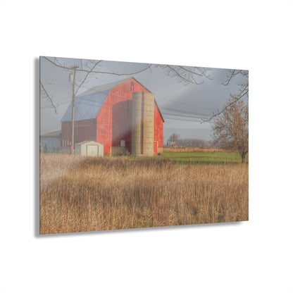 U R There Photography Harrington Road Red and Silo Rustic Farmhouse Acrylic Wall Print