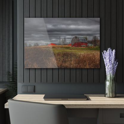 U R There Photography Slattery Road Grey Rustic Farmhouse Acrylic Wall Print