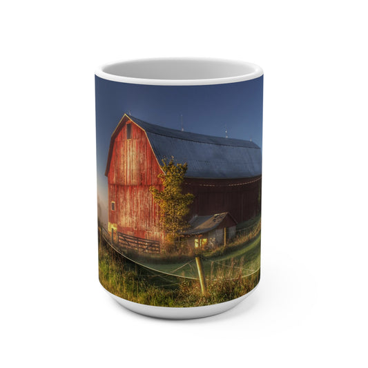 Rustic Farmhouse Coffee Mug featuring Columbiaville Red