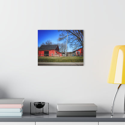 U R There Photography Imlay Reds Rustic Farmhouse Acrylic Wall Print