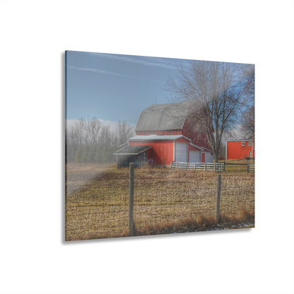 U R There Photography Clifford Road Red II Rustic Farmhouse Acrylic Wall Print